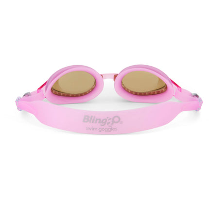 back view of seek tranquility swim goggles in peaceful pink showing the strap