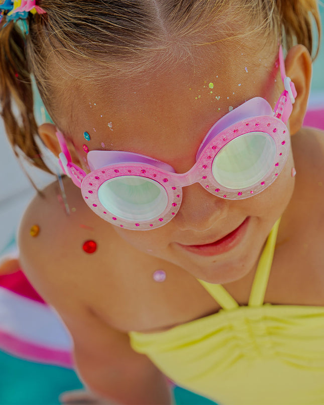 Blush Begonia Budding Flowers Girl Kids' Swim Goggles