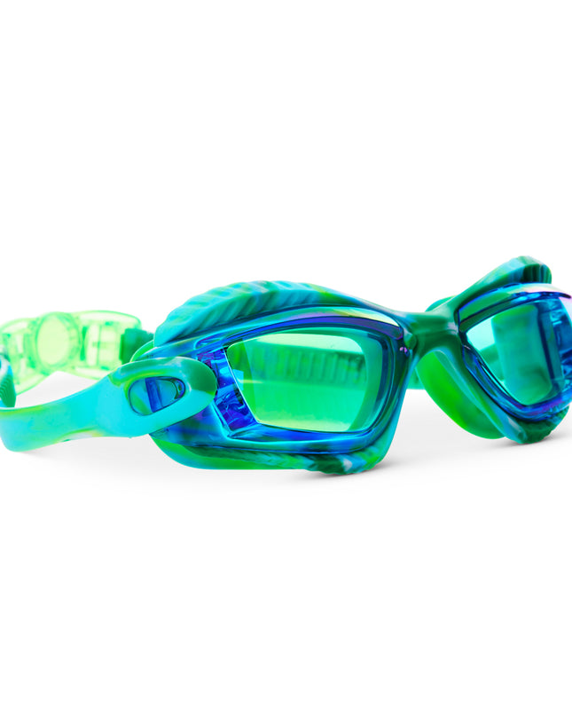 explore the pool kids swim goggles in blue splash angle 2