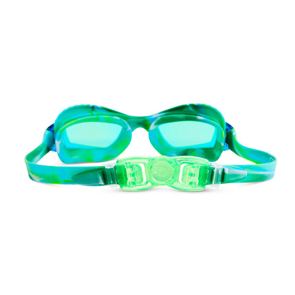 explore the pool kids swim goggles in blue splash angle 3