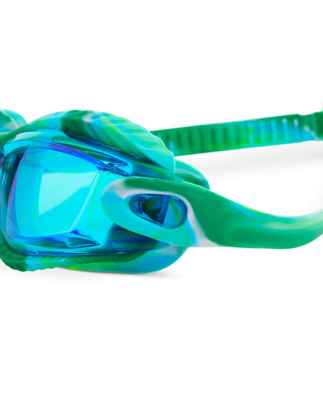 explore the pool kids swim goggles in blue splash angle 4