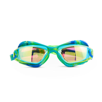 explore the pool kids swim goggles in green oasis angle 1