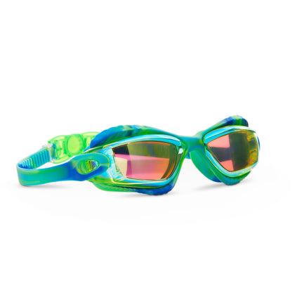 explore the pool kids swim goggles in green oasis angle 2