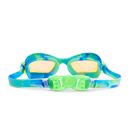 explore the pool kids swim goggles in green oasis angle 3