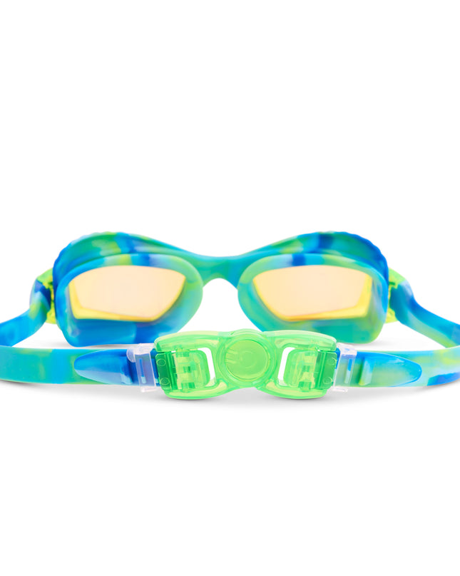 explore the pool kids swim goggles in green oasis angle 3