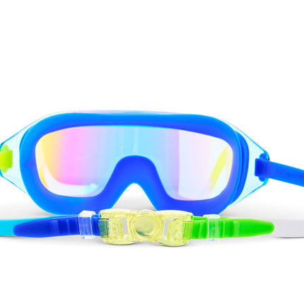 back view of Hologram Swim Goggles in Polar Stream showing a strap and back clip