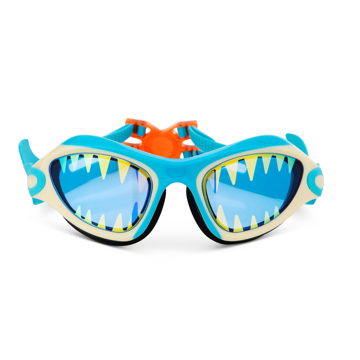 shark goggles Megamouth Shark Swim Goggles Shark Tooth White