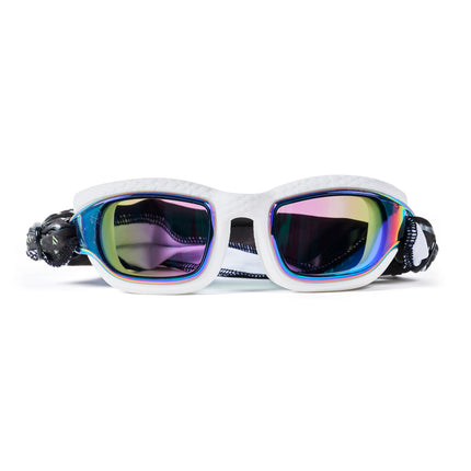 Softline Swim Goggles in puff showing textured frame, mirrored lens, and soft strap