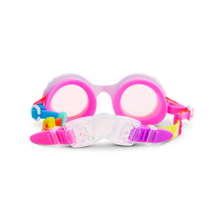 bestie charm bracelet kid's swim goggles in U R LUVED pink as seen on news12 