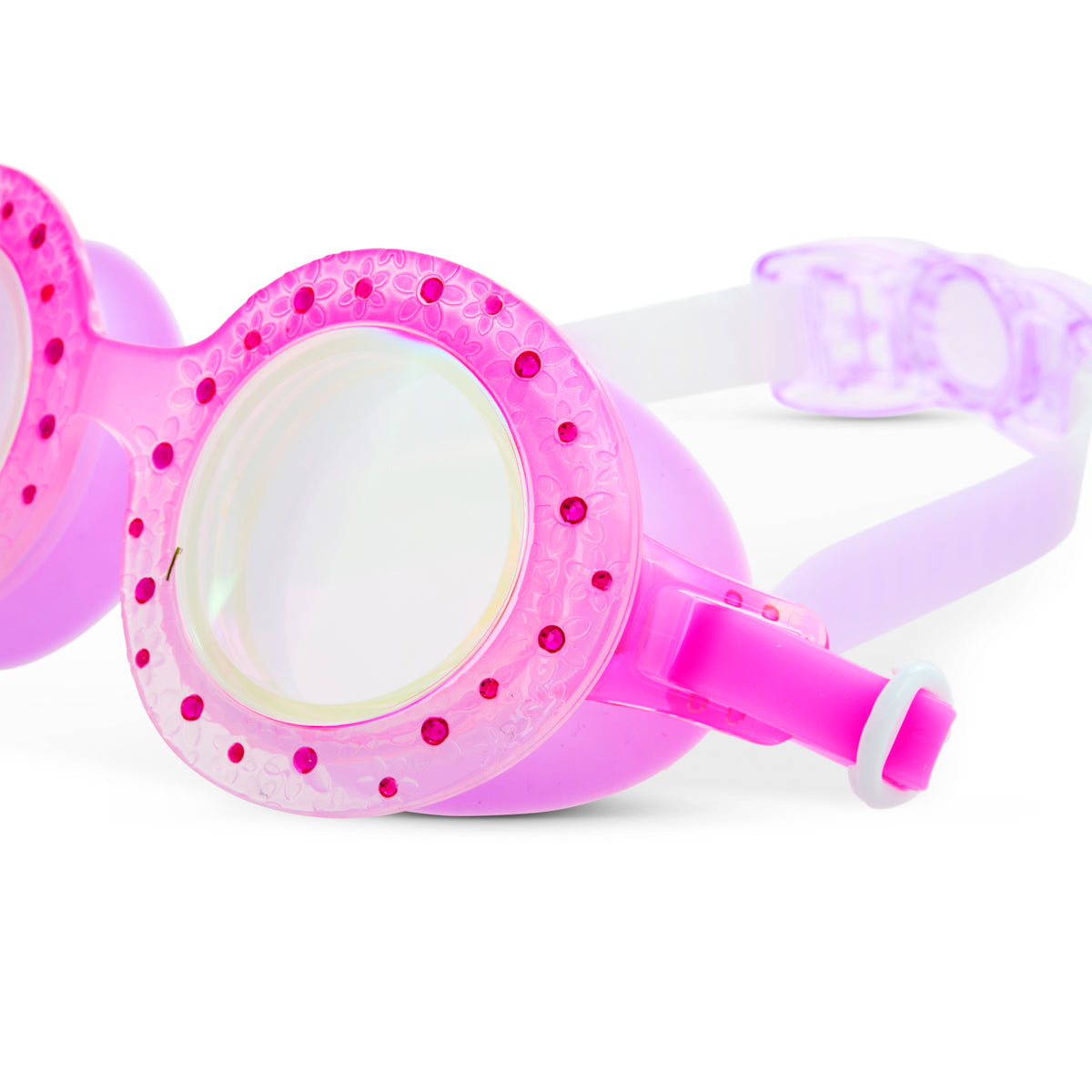 bling20 swim goggles Blush Begonia Budding Flowers Girl Kids' Swim Goggles – Bling2o