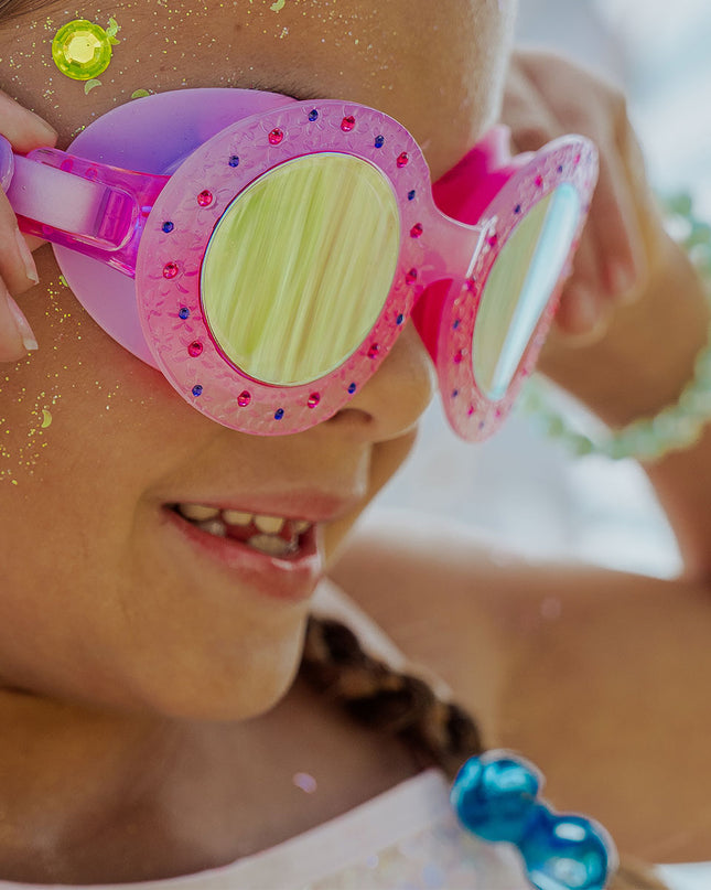 Morning Magenta Budding Flowers Girl Kids' Swim Goggles