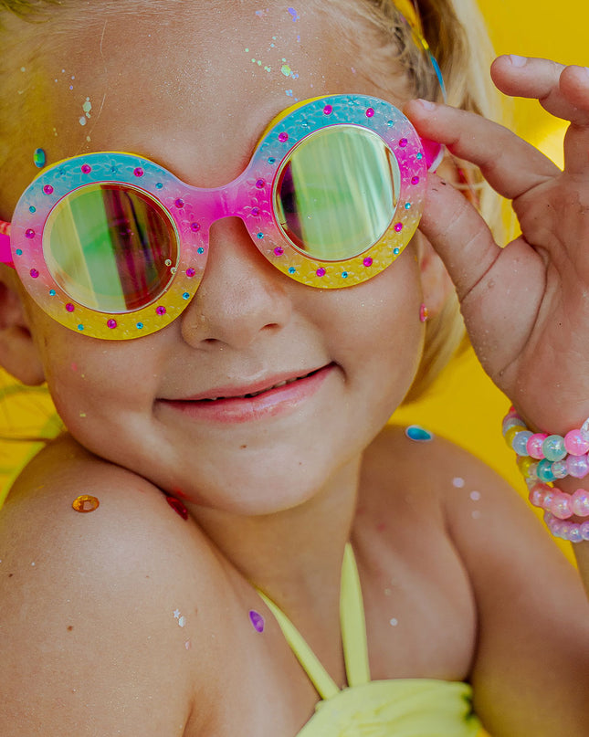 Summer Solstice Budding Flowers Girl Kids' Swim Goggles