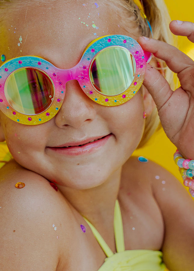 Summer Solstice Budding Flowers Girl Kids' Swim Goggles