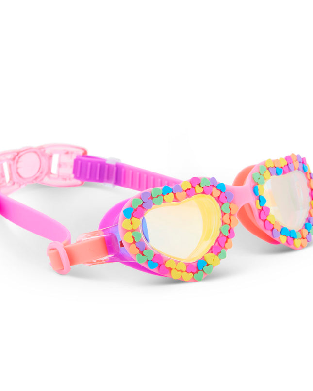 Be True Pink Candy Heart Kids' Swim Goggles