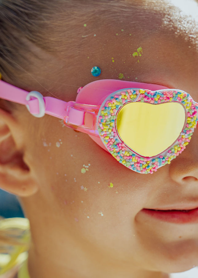 heart shaped goggles Cupid's Candy Girl Kids' Swim Goggles