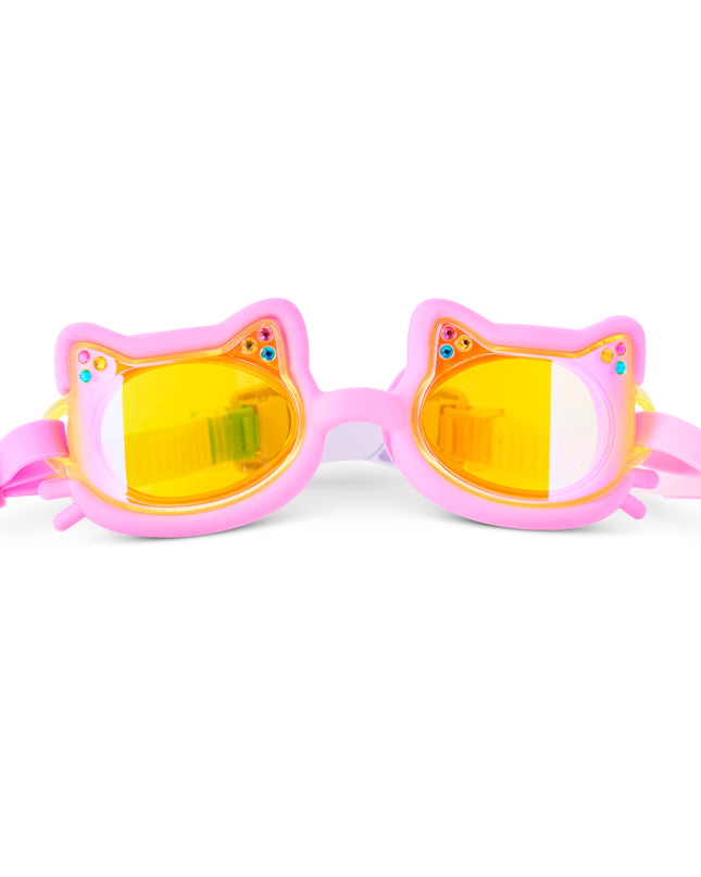 Flexi Feline cat-shaped swim goggles in Plush Paw Pink
