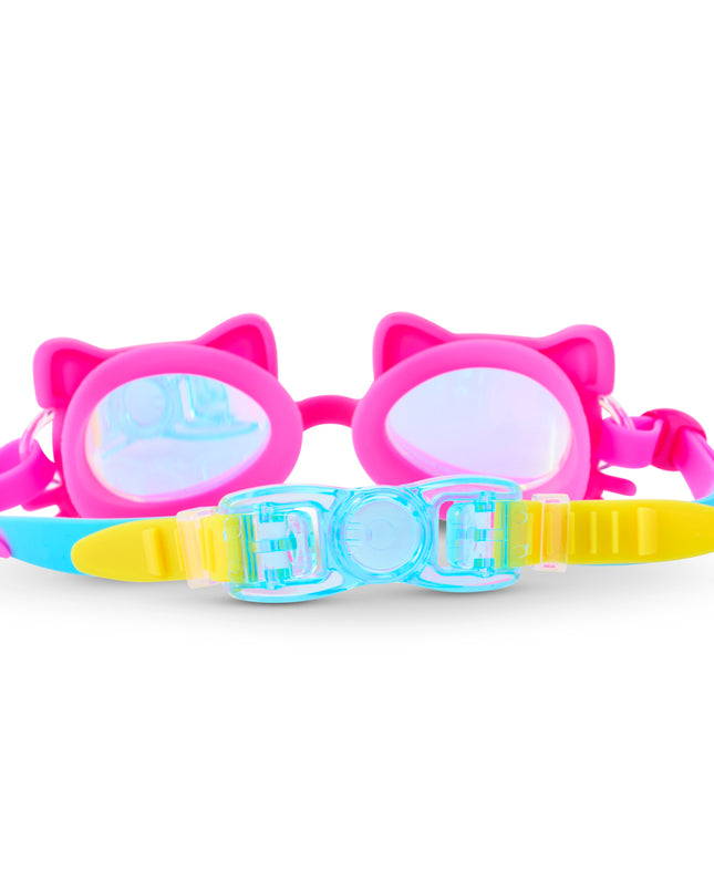 Back view of Flexi Feline swim goggles showing strap and back clip