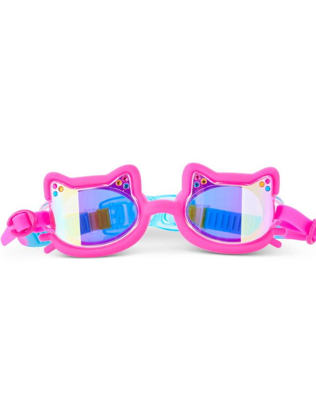 Flexi Feline cat-shaped swim goggles in Jelly Beans Pink