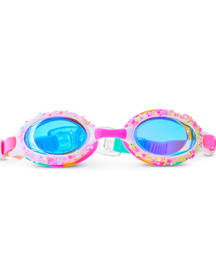 Gelato Ice swim goggles in Sparkle Sherbet with crushed rainbow rhinestones