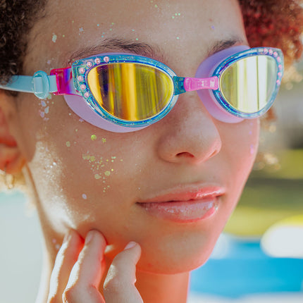 Miss Lux in Sapphire Girl Kids' Swim Goggles