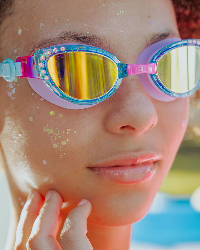 Miss Lux in Sapphire Girl Kids' Swim Goggles