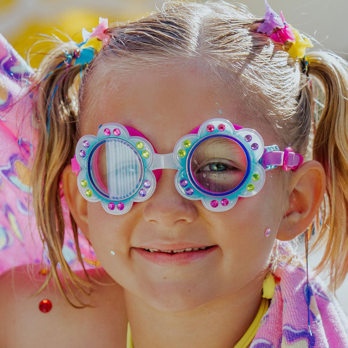 goggles childrens Petals Swim Goggles Blossom Blue