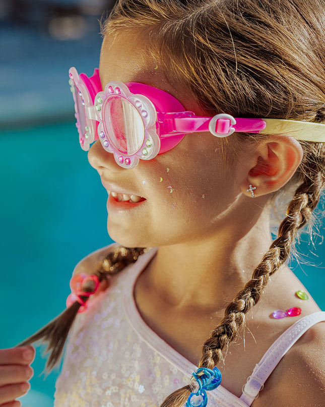 Purple Petunia Petals Girl Kids' Swim Goggles