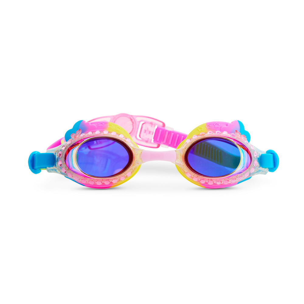 Colorful Clouds Rainbow Girl Kids' Swim Goggles