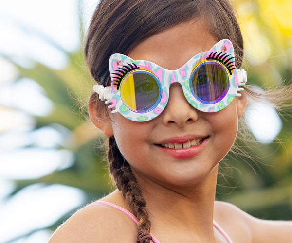 cat eye goggles Bling2o Gem Spots Savvy Cat Swim Goggles
