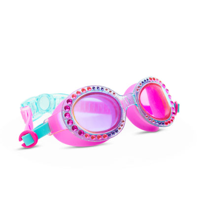 Bedazzled Blue Sparkling Summer Girl Kids' Swim Goggles