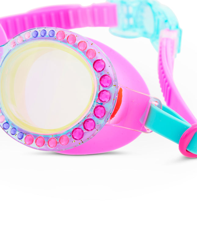 Bedazzled Blue Sparkling Summer Girl Kids' Swim Goggles