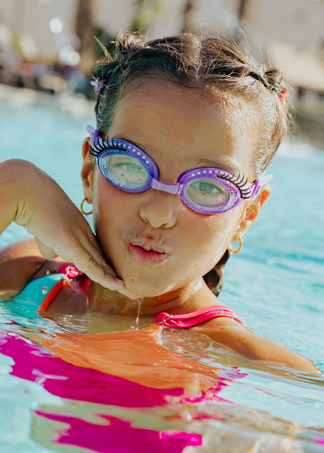 lash goggles Splash Lash Purple Polish Swim Goggles