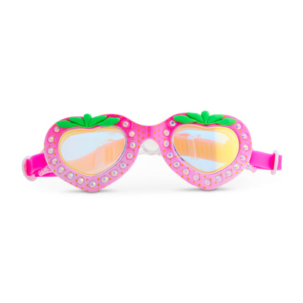 strawberry splash swim goggles in berry pink as seen on news12