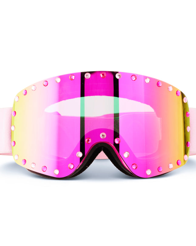 Shining Pink Kids' Ski Goggles