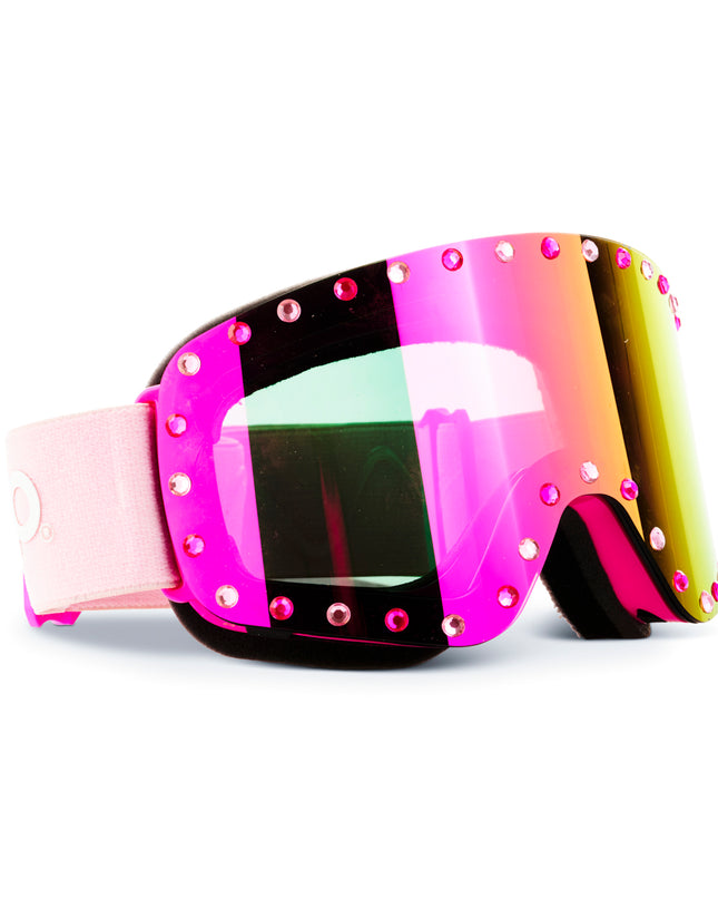 Shining Pink Kids' Ski Goggles