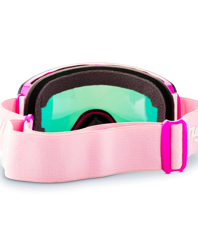 Shining Pink Kids' Ski Goggles