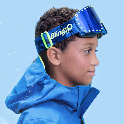 Shining Blue Kids' Ski Goggles