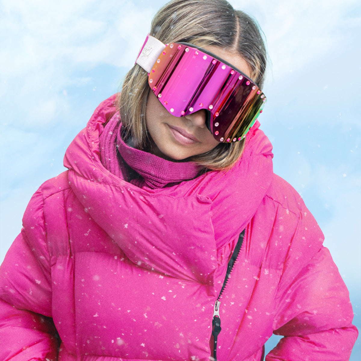 snowboard goggles pink Bling 2O Shining Pink Snow Goggle
