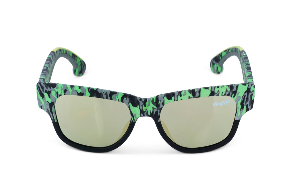 Camo Calm Sky Fire Island Kids' Sunglasses – Bling2o