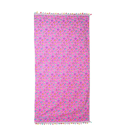 paws pattern beach towel angle 1