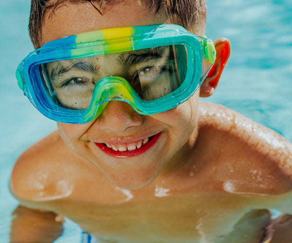 Hologram Swim Goggles – Cyber Green, fits ages 8 years to adult