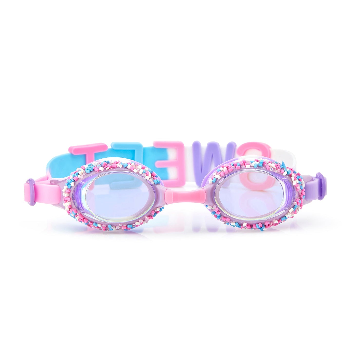 purple-funfetti-kids-swim-goggles-anti-fog-lenses-UV-protection-sprinkle-design-adjustable-strap
