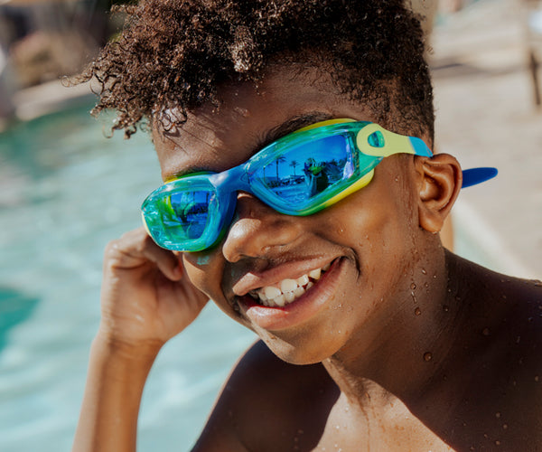 Voyage Swim Goggles – Rainforest, fits ages 6 years to adult