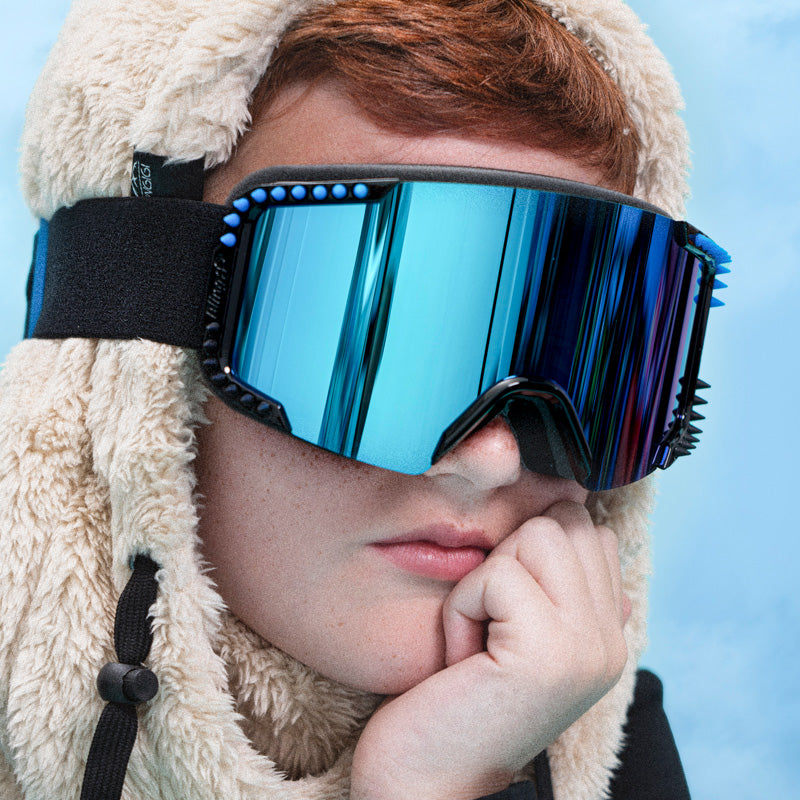 Blue Lustrous Frost Kid's Ski Goggles