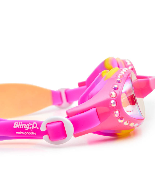 Peachie Pink Bandana Kids' Swim Goggles