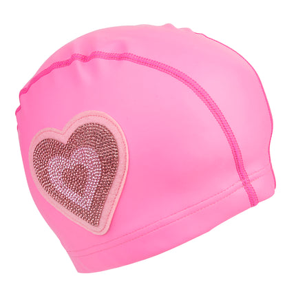 Neon Heart Swim Cap