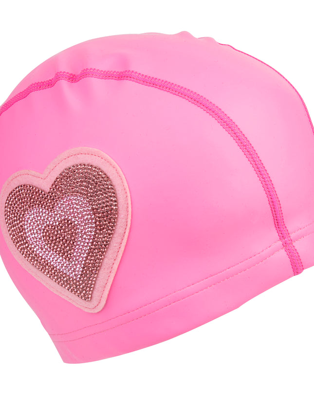 Neon Heart Swim Cap