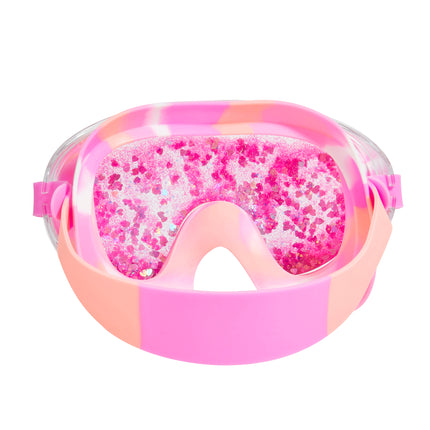 floatn' away kids swim mask in sand art pink angle 3