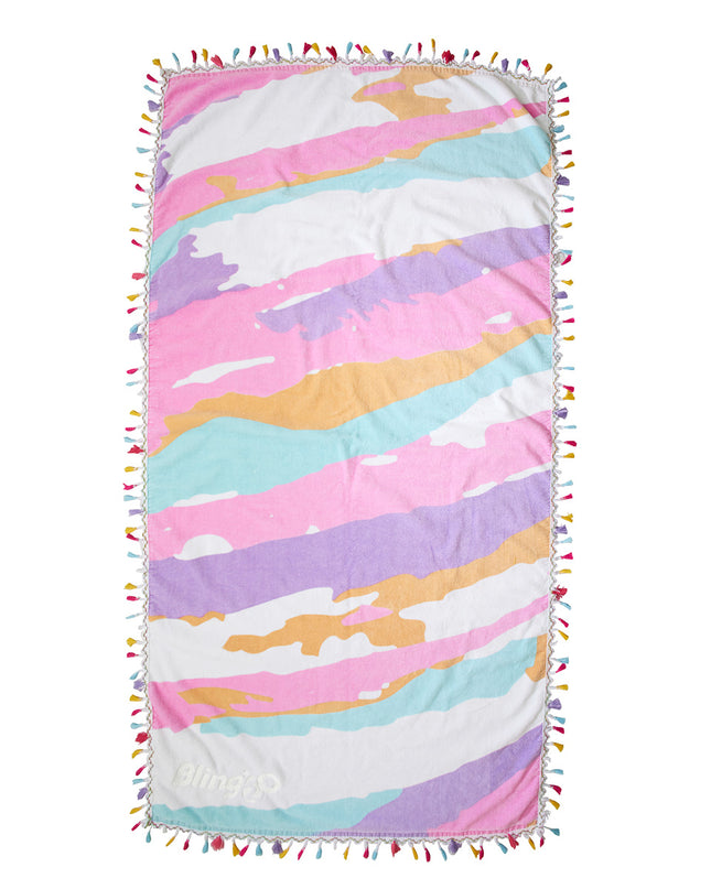 boho-purple-kids-beach-towel-stylish-designer-soft-absorbent
