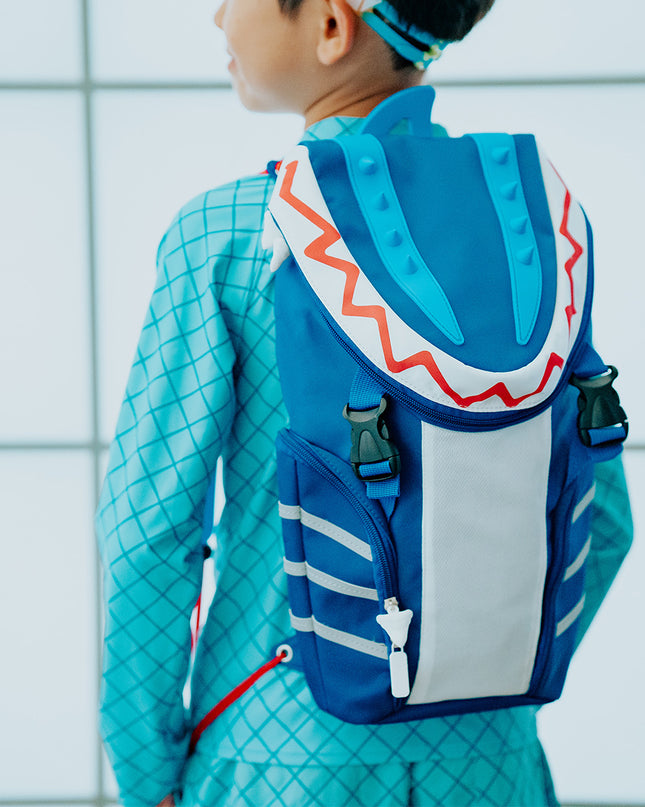 Shark Fin Blue Backpack